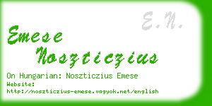 emese noszticzius business card